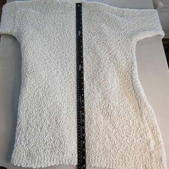 Studio B Bobeau Open Front Cardigan Women's 1X Ivory Popcorn V-Neck Long Sleeve - Picture 7 of 16